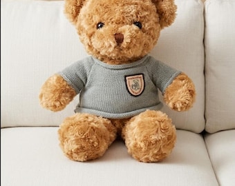 Nallebjörn, hantverksstickad tröja, 30 cm plyschgosedjur, CE-certifierad, klassisk stil