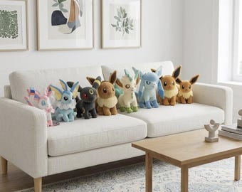 Set med 1 kanto start-Pokémon plyschset