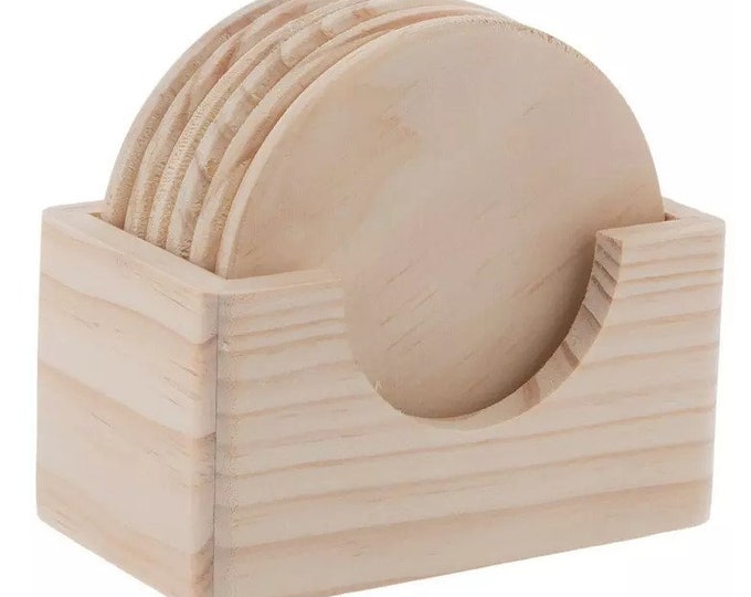 Unfinished Round Wood Coasters Unfinished Coasters Raw Wood Coasters Wood Rounds for Crafts Arts
