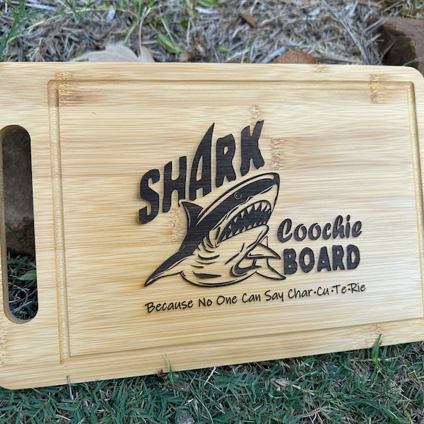 Shark Coochie Board | Cheese Board | Cutting Board | Charcuterie Board | Party Tray | Funny Gift | Housewarming Gift | Newlywed Gift