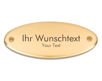 Messingschild mit personalisierter Gravur