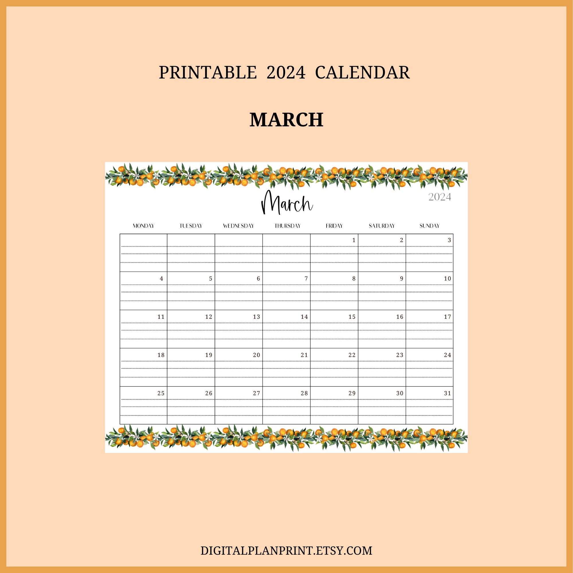 Free Printable 2024 Calendar Printable PDF Printables And