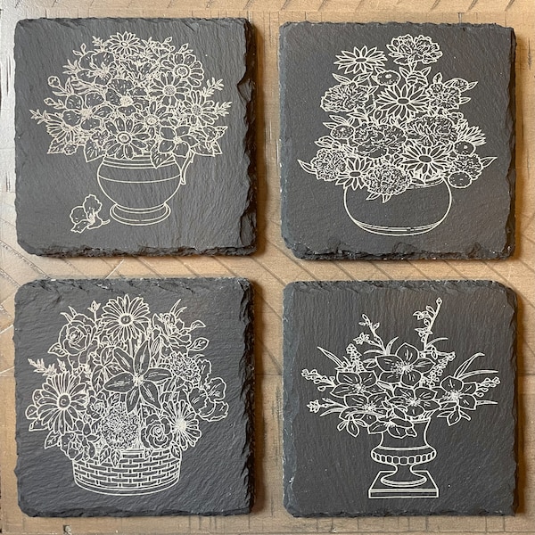 Laser Engraved Coasters - Etsy