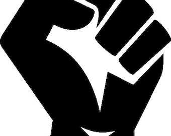 Double Sided Raised Fist Stencil SVG - Etsy