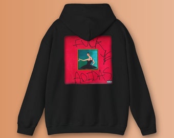 Kanye West Autograph Hoodie - Album cover - Adidas Vultures Album Hoody - Kanye West Merch - Ye, Yeezus Merch - Rapper Hoodie - Music Gift