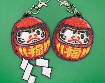 UmaMusume Matikane Fukukitaru Daruma Doll Keychain