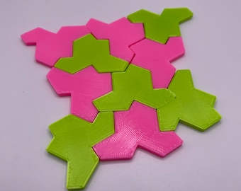3D Printed Einstein Tiles Aperiodic Shapes Infinite Puzzle