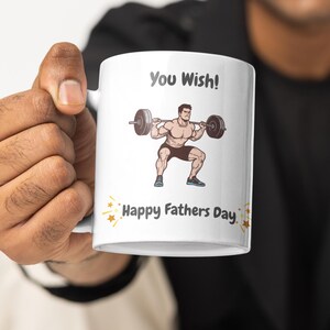 Ceramic Mug 11oz Fathers Workout, Workout dad mug, Father&#39;s Day mug, Fitness dad gift, Athletic dad mug, Dad from kids gift, Unique dad mug,