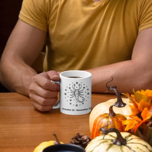Keramische mok 11oz Schorpioen, Schorpioen sterrenbeeld sterrenbeeld, Schorpioen zonneteken koffiemok, Schorpioen astrologie symbool, Schorpioen verjaardagscadeau,