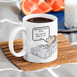 Taza de cerámica 11 oz, Maldita sea la derecha I'm Good In Bed Mug, Funny Mug, Humorous Mug, Comic Mug, Gift For Adult, Gift For Him, Gift For Her,