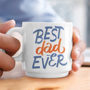 Caneca de cerâmica 11oz, melhor caneca de pai de todos os tempos, para pais, de mães, presente de pai, presente para papai, melhor caneca de marido, presente de filha,