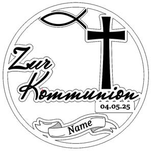 Kommuniondeko / Türdeko/ Kranz / Fisch und Kreuz / Kommunion /