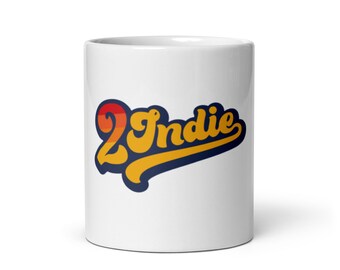 2Indie White Glossy Mug