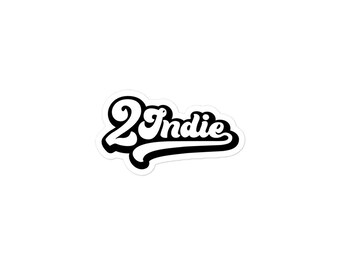 2Indie Black & White Sticker