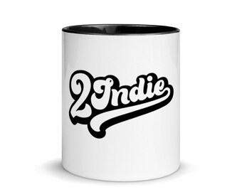 2Indie (Black & White) Mug with Color Inside