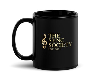 Sync Society Black Glossy Mug