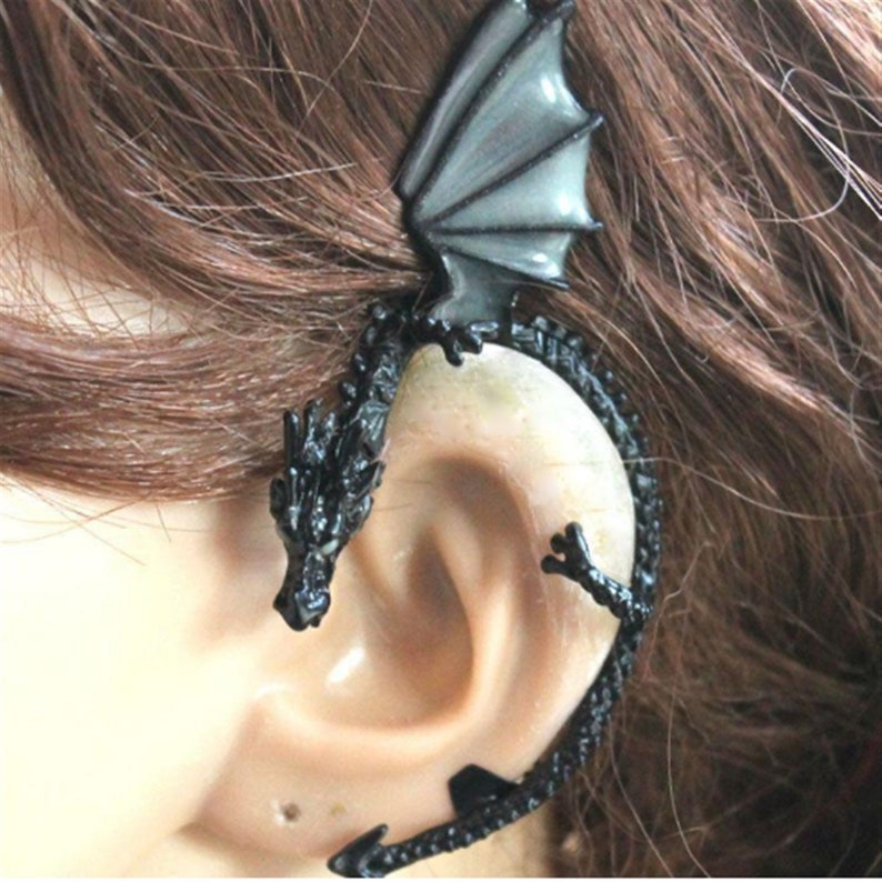 Dragon Ear Cuff No Piercing Vintage Ear Cuff Fantasy Etsy