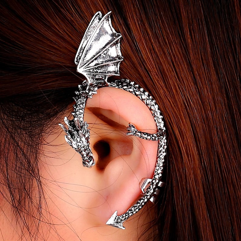 Dragon Ear Cuff No Piercing Vintage Ear Cuff Fantasy Etsy