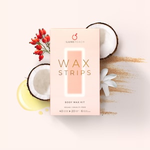 Body Wax Strips and Wipes for Hair Removal for Men and Women - Arms, Legs, Chest, Bikini, Face, Lips, Brazilian - Vegan Cruelty Free