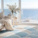 Beach House Coastal Living Room Rug Blue Seaside Beach House - Etsy