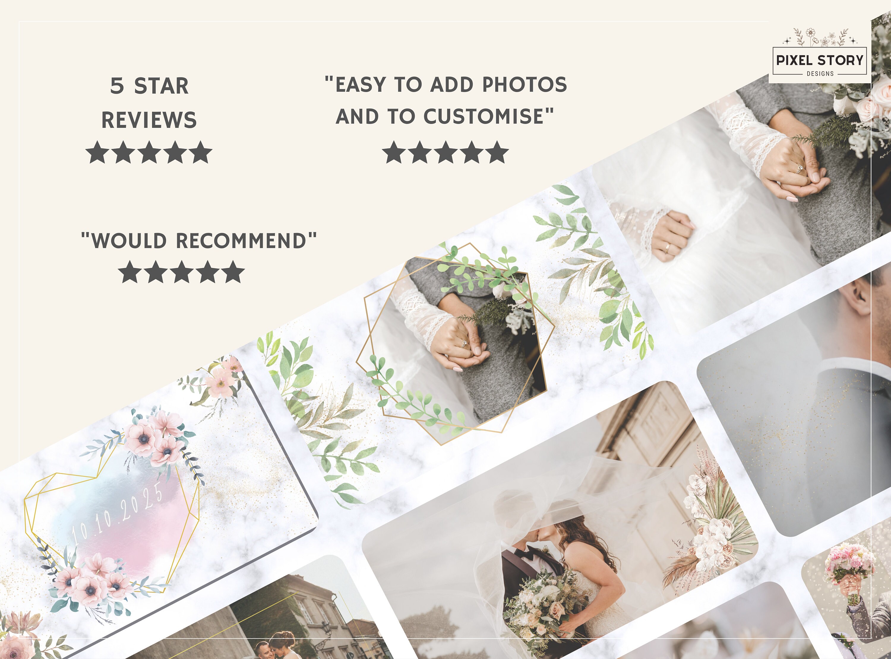 Personalised Photo Slideshow Template Wedding Customised Photo Collage