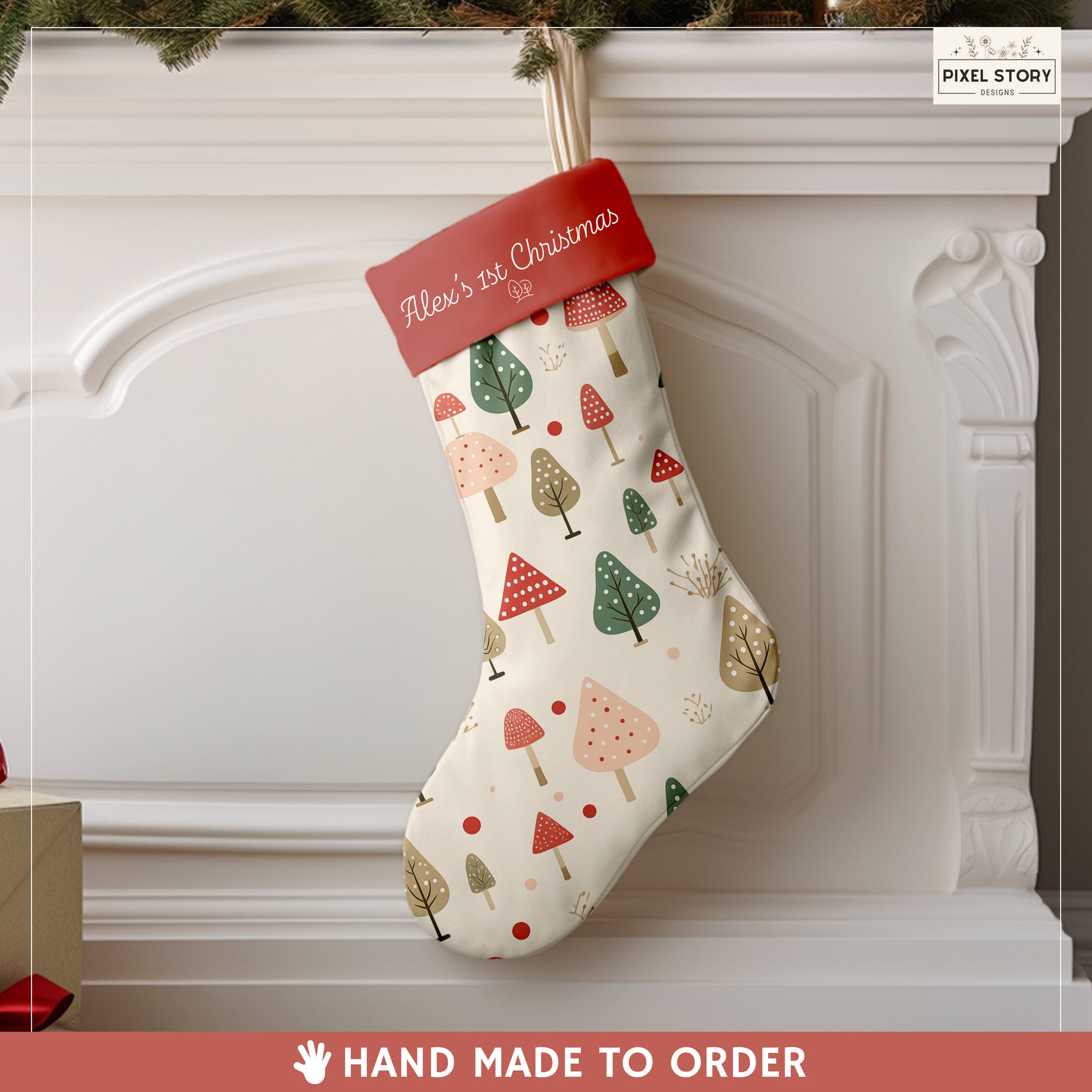 Baby Christmas Stocking Personalized Kids Stocking for Baby Etsy Christmas Stocking For Baby