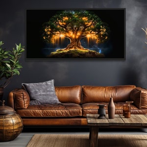 Tree of Life stencil, printable Sacred Tree decoration, spiritual wall art  decor