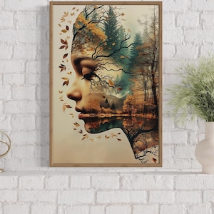 Mother Nature Wall Art, Tree of Life Yggdrasil Canvas, Tree of Life Art, Fantasy Art PRINT, Spiritual Mother Earth Painting Ready To Hang