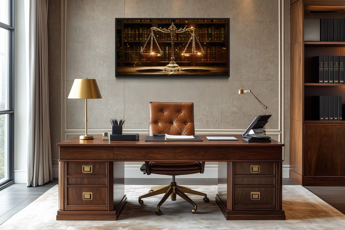 Scales of Justice Wall Art, Lawyer Gift, Lawyer Office Decor, Attorney ...