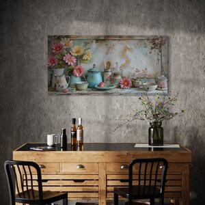 boho farmhouse kitchen decor paintings prints |... Farmhouse Kitchen Wall Art, Dining Room Wall Decor, Rustic Chic ...