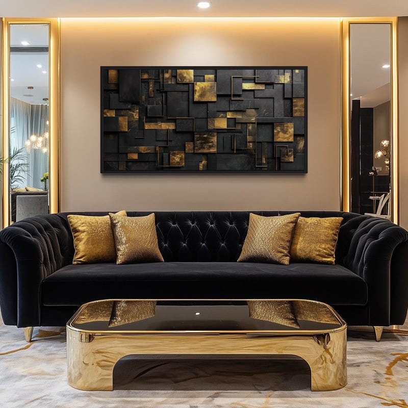 Black Gold Decor Etsy