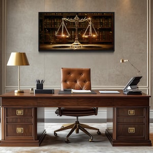 Scales of Justice Wall Art, Lawyer Gift, Lawyer Office Decor, Attorney ...