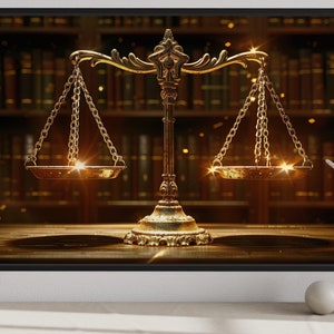 Scales of Justice Wall Art, Lawyer Gift, Lawyer Office Decor, Attorney ...
