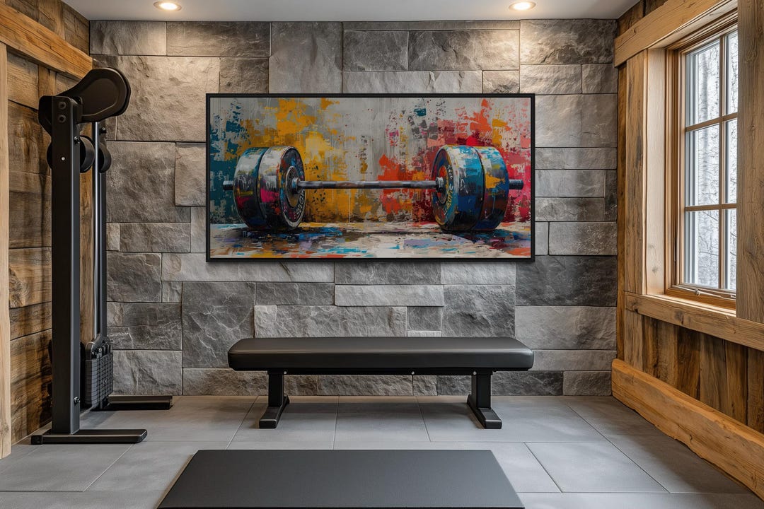 Buy Gym Wall Art, Extra Large Barbell Graffiti Painting, Motivational  Fitness Home Gym Bodybuilding Decor Workout Artwork Framed Ready to Hang  Online - Main Image