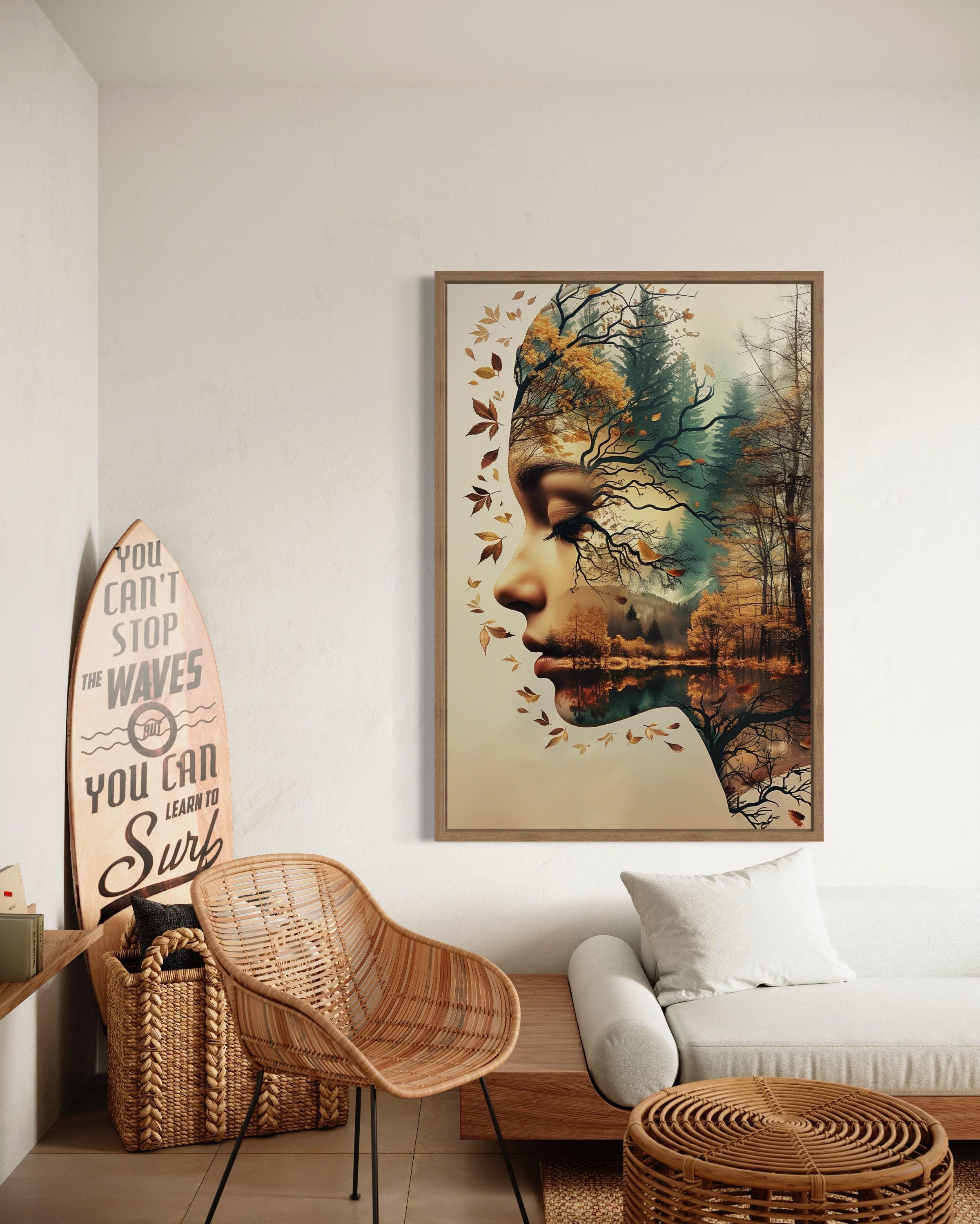 Mother Nature Wall Art, Tree of Life Yggdrasil Canvas, Tree of Life Art ...