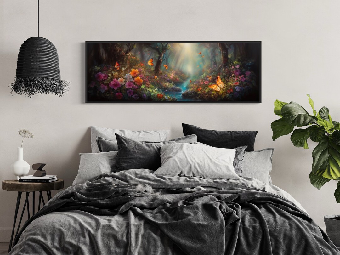 Enchanted Forest Wall Art Whimsical Magical Forest Panoramic Etsy
