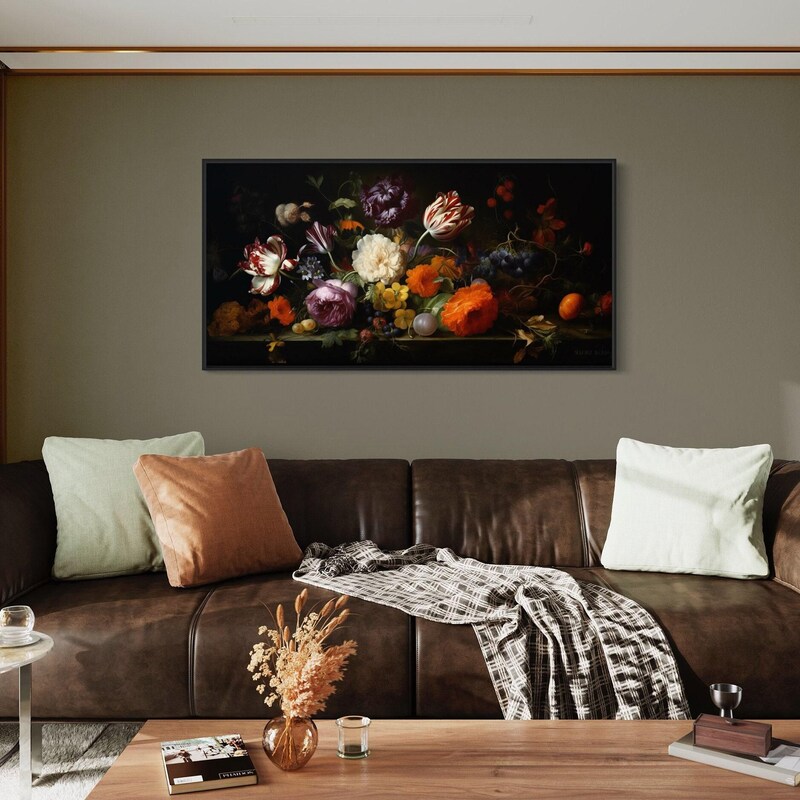 Black Floral Wall Art - Etsy