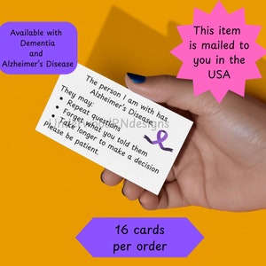 Dementia Alzheimer&#39;s Caregiver Cards: Patient Communication, Mailed to you in the US