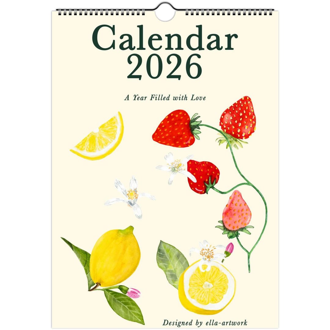 2026 Watercolor Wall Calendar | Swiss Nature Art | Botanical & Seasonal ...