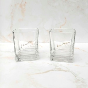 Johnny Walker wisky glazen vierkant (set van 2 glazen)