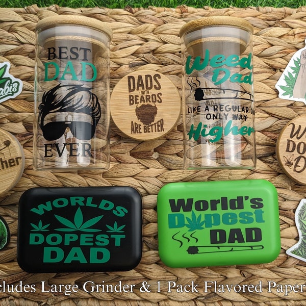 Custom StashBox For Dad Stashjar Comb Handpicked Gift Box - Assorted Accessories Rolling Tray Father’s Day Gift