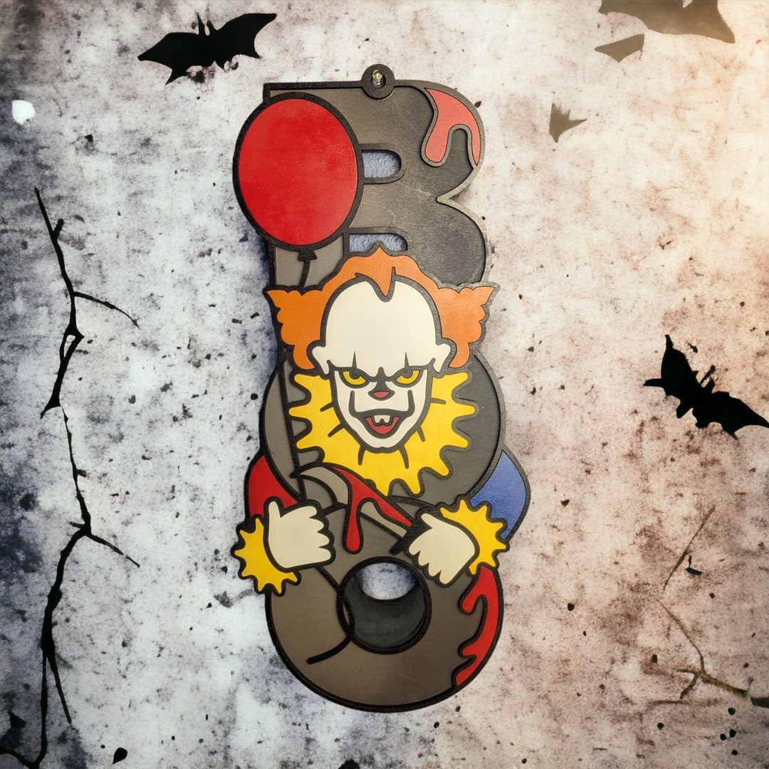 Pennywise It Scary Clown Halloween Decor / Scream Wall Hanging Etsy