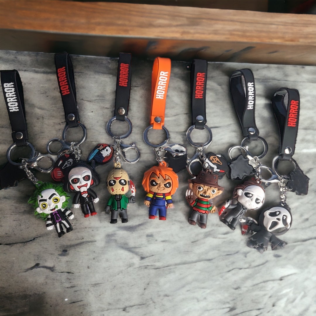 Ghostface 3D Keychain / Scream Horror Movie Keychain / Scary Halloween