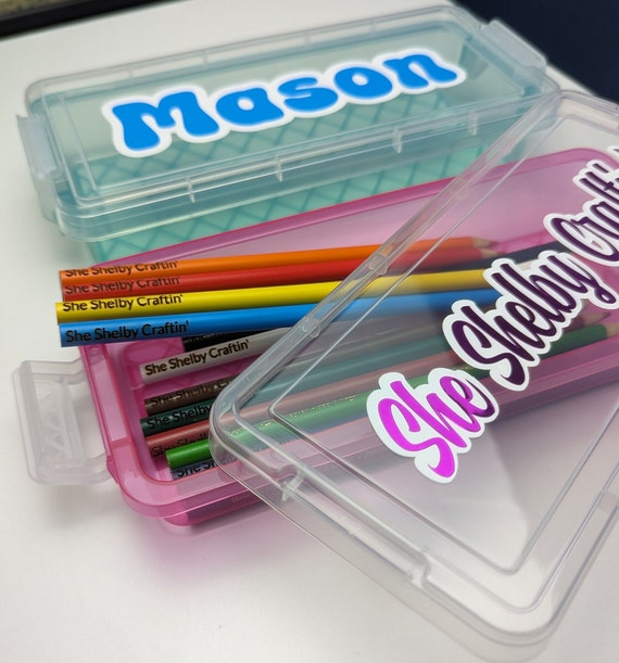 Buy Personalized Crayon Box / Color Pencil Case / Back to School Craft  Supplies / Kids Pencil Box / Crayon Holder Boxes / Crayon Box With Name  Online in India 