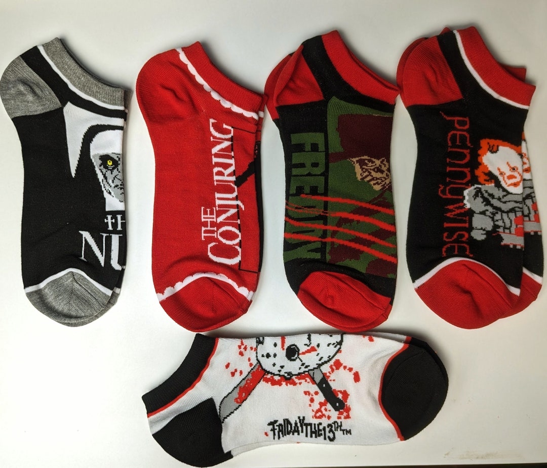 80s Horror Movie Socks / Ghostface Socks / Unisex Socks Halloween Socks