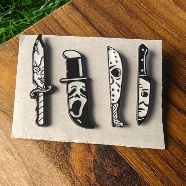 Skull knife horror Punk funny enamel pin hard enamel pins kawaii pin lapel pin badge brooch pin set for backpack bag jeans display gifts