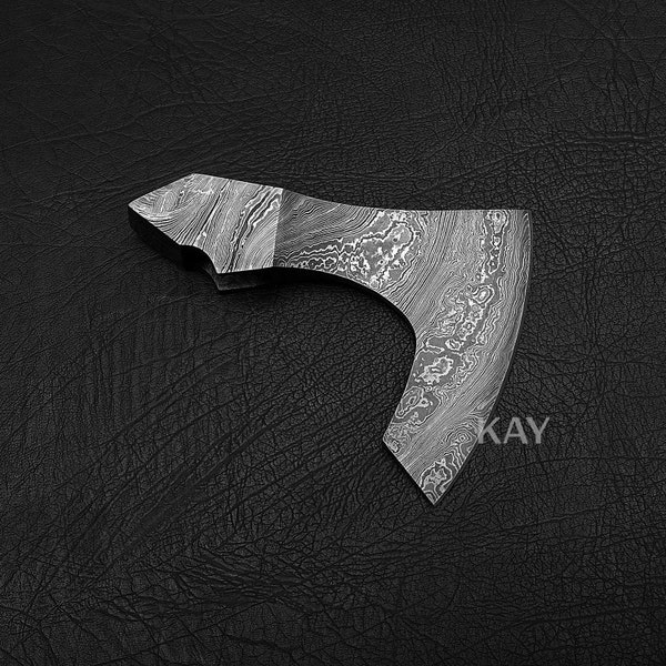 Custom Hand Forged Damascus Steel Battle Ready Combat Viking Style Tomahawk Axe Head With Leather Sheath, Best Men Gifts