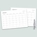 Printable Monthly Blank Calendar, Simple Minimalist Calendar, A4 ...