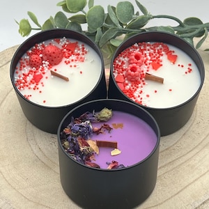 Duftkerze süße Früchtchen,Duftkerzen mit Beeren, fruchtig,   Duftknisterkerze, Holzdocht, Düfte, Geschenk, Handarbeit