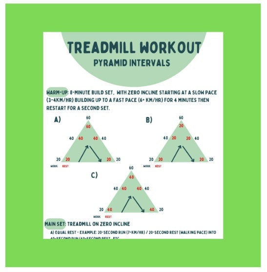 Treadmill Workout Interval Training Pyramid Intervals Fitness Workout at Home Workout Etsy